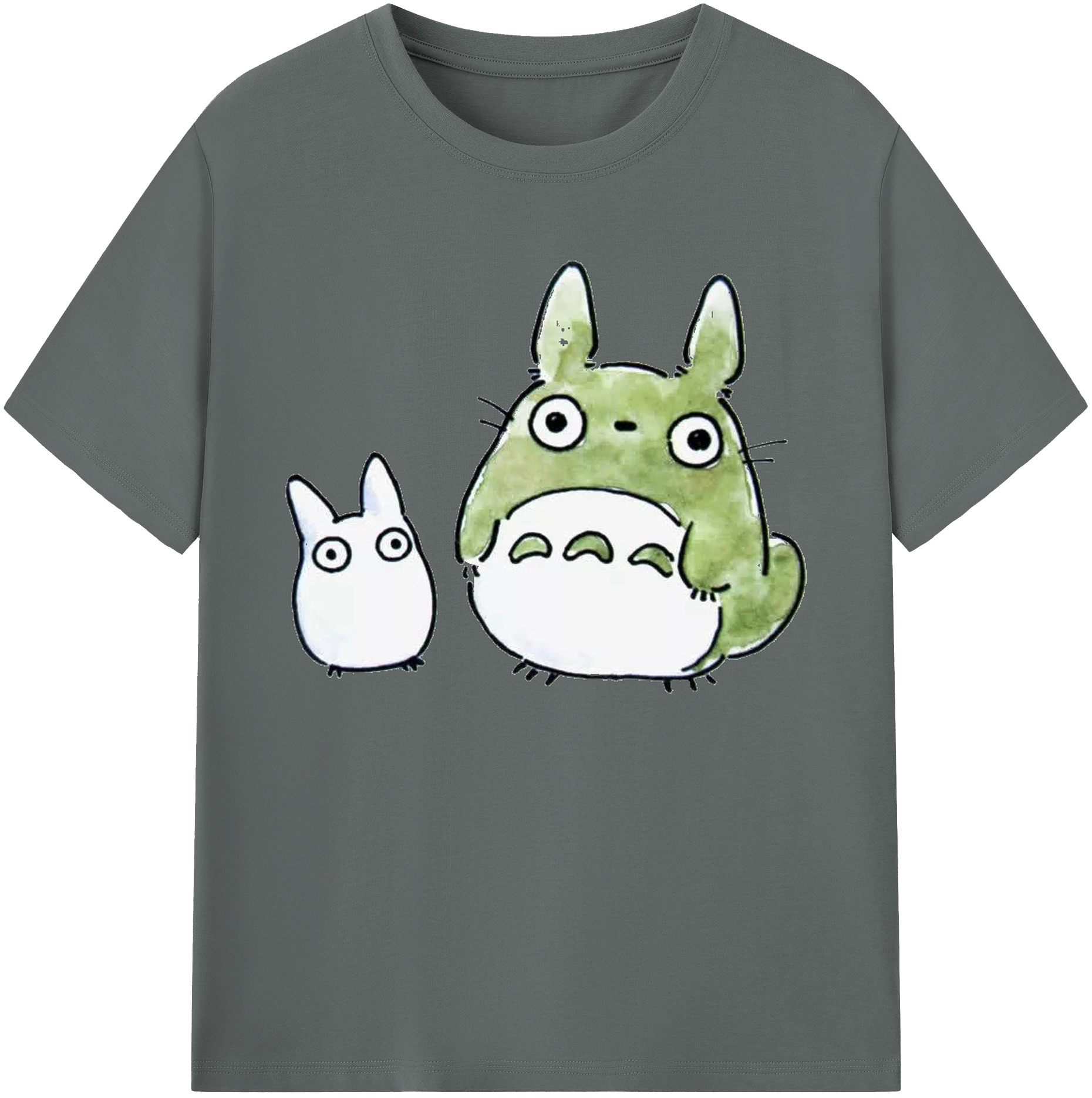 （画像用） となりのトトロ 草壁メイ 草壁サツキ My Neighbor Totoro Satsuki Kusakabe Mei Kusakabe 綿100％ メンズ半袖Tシャツ｜肌触りやわらか＆通気性